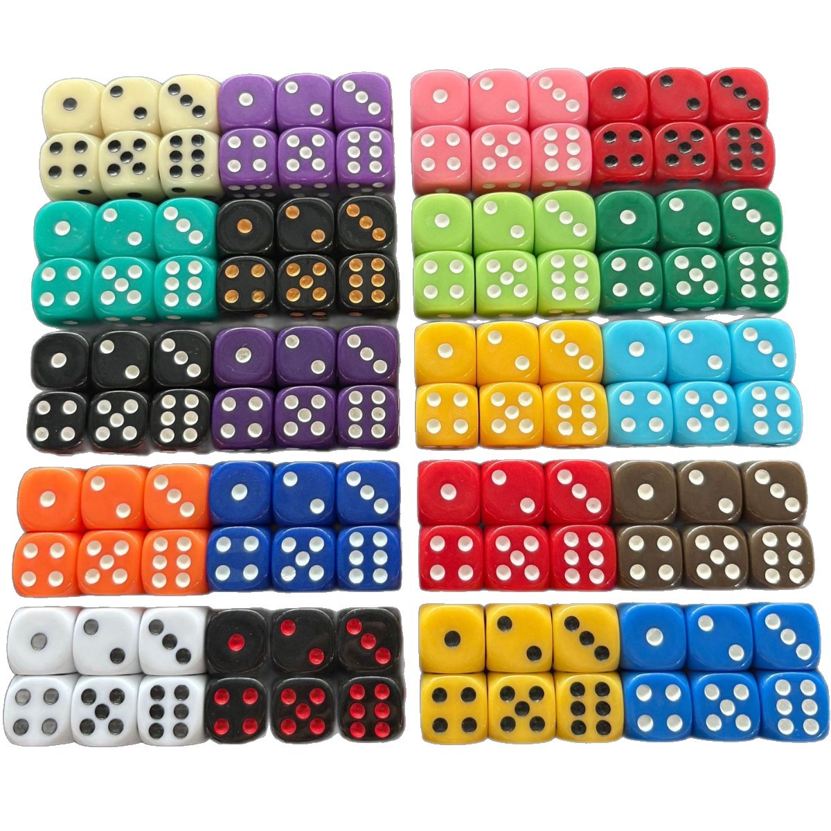 Multicolor Dopamine Dice Set, 6/8/10/12/16pcs for Party Games