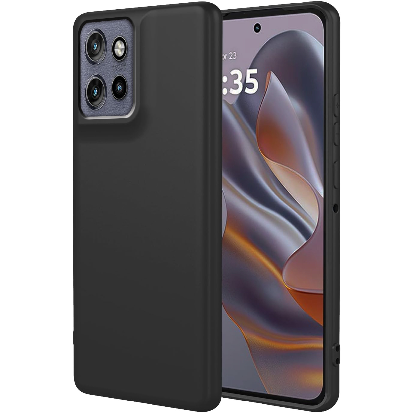 TEMU Phone Case: Case For Moto Edge 50 Neo, 25, Black Soft Silicone Case, Anti-scratch Shockproof, Bumper Protective Phone Cover