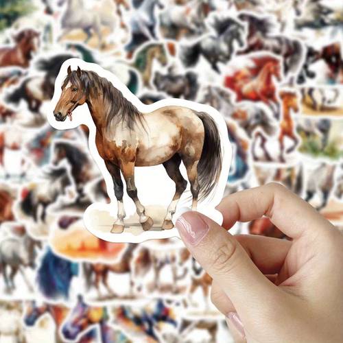 60pcs matte horse stickers vinyl decals for plastic glass metal irregular shaped phone cases laptops water bottles scrapbooking single use colorful art stickers