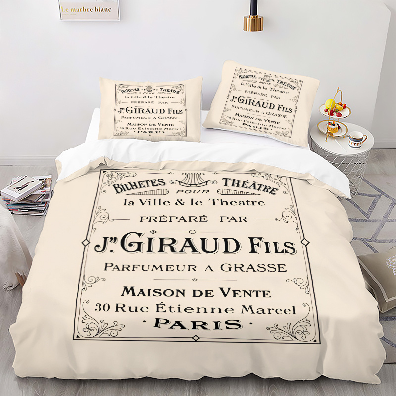 TEMU 3pcs Duvet Cover Set, Includes 1 Duvet Cover   2 Pillowcases, No Filling, Vintage Printed Theme, Christmas Bedding, Classic Elegant Decorative