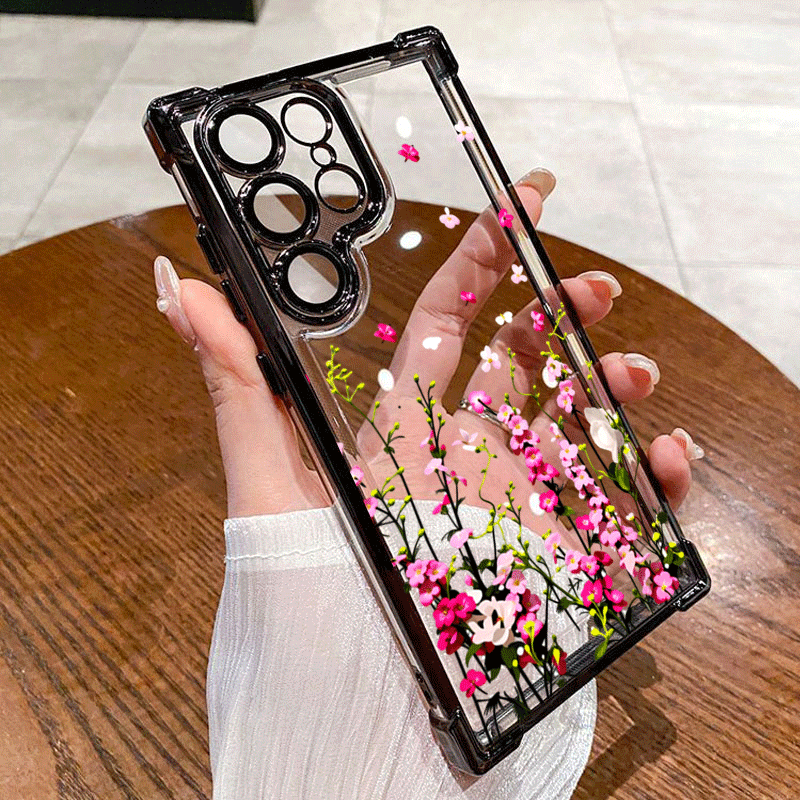 TEMU Phone Case: Stylish And Elegant Pink Small Flower Hd Phone Case Suitable For For Galaxy S26 Ultra S26 Plus S25 Fe S25 Ultra S24 Fe S23 Plus 5g