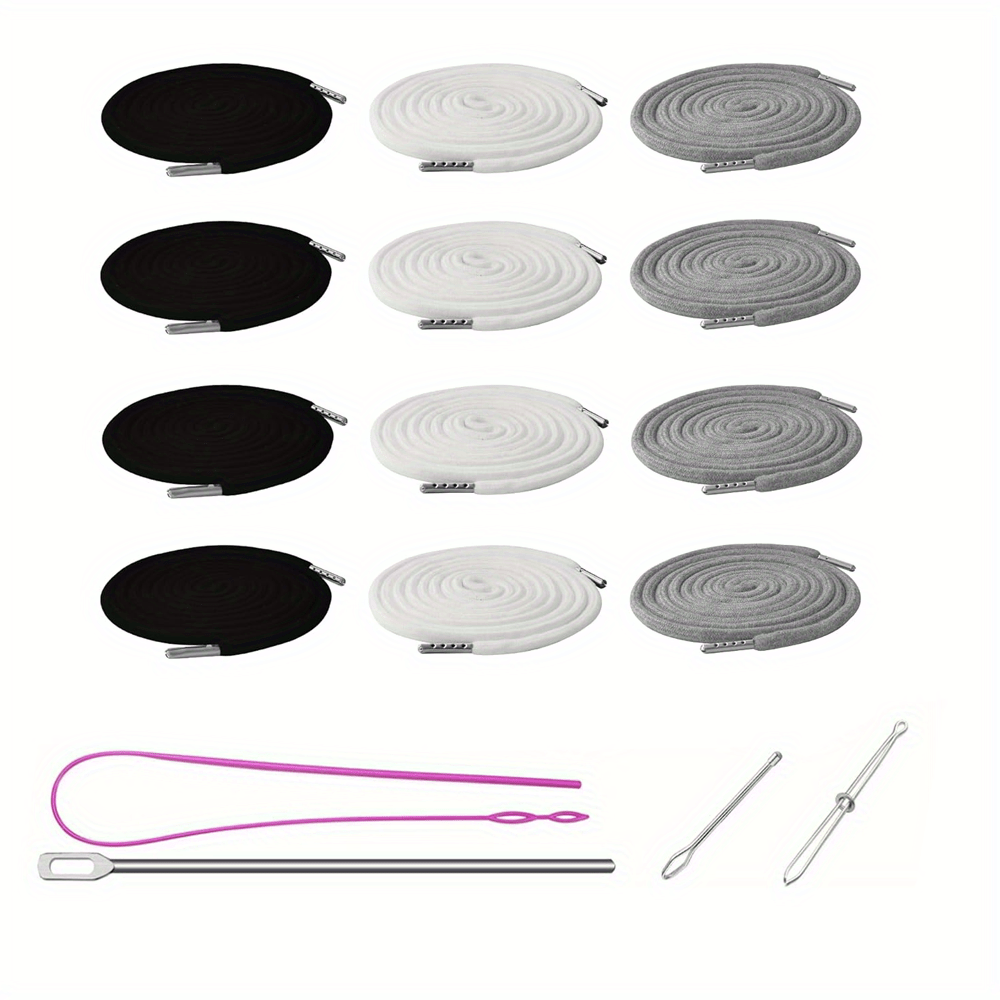 

16pcs/ Set Drawstrings Replacement With Easy Threaders, For Shorts Hoodies Pants Sweatpants Jackets Trunks Coats