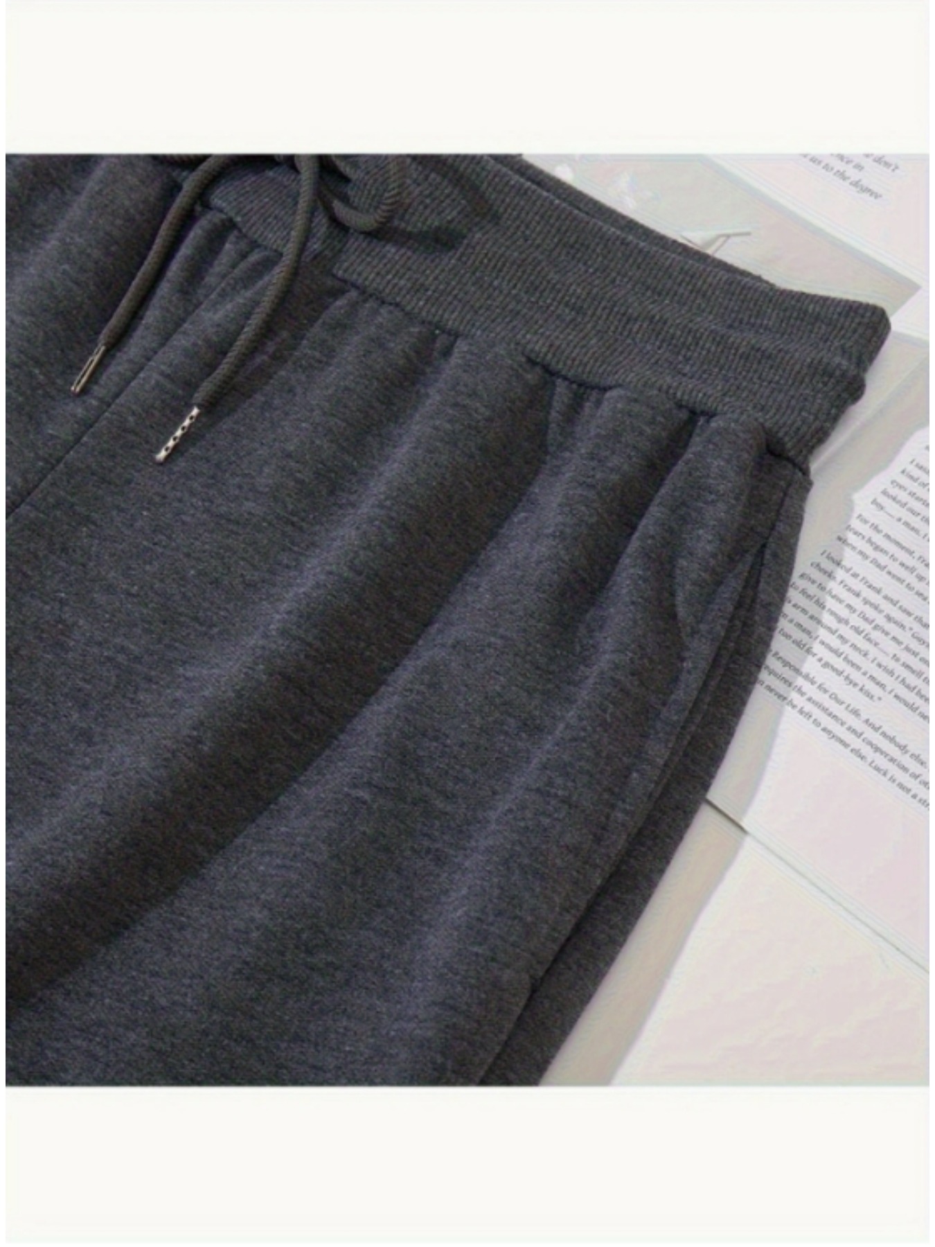 3pcs Men'S Casual Joggers with Elastic Drawstring Waist & Cuffed Ankles - 100% Polyester Knit, Loose Fit Print Athletic Pants for Gym, Running, All-Season Comfort (Grey/Navy/)