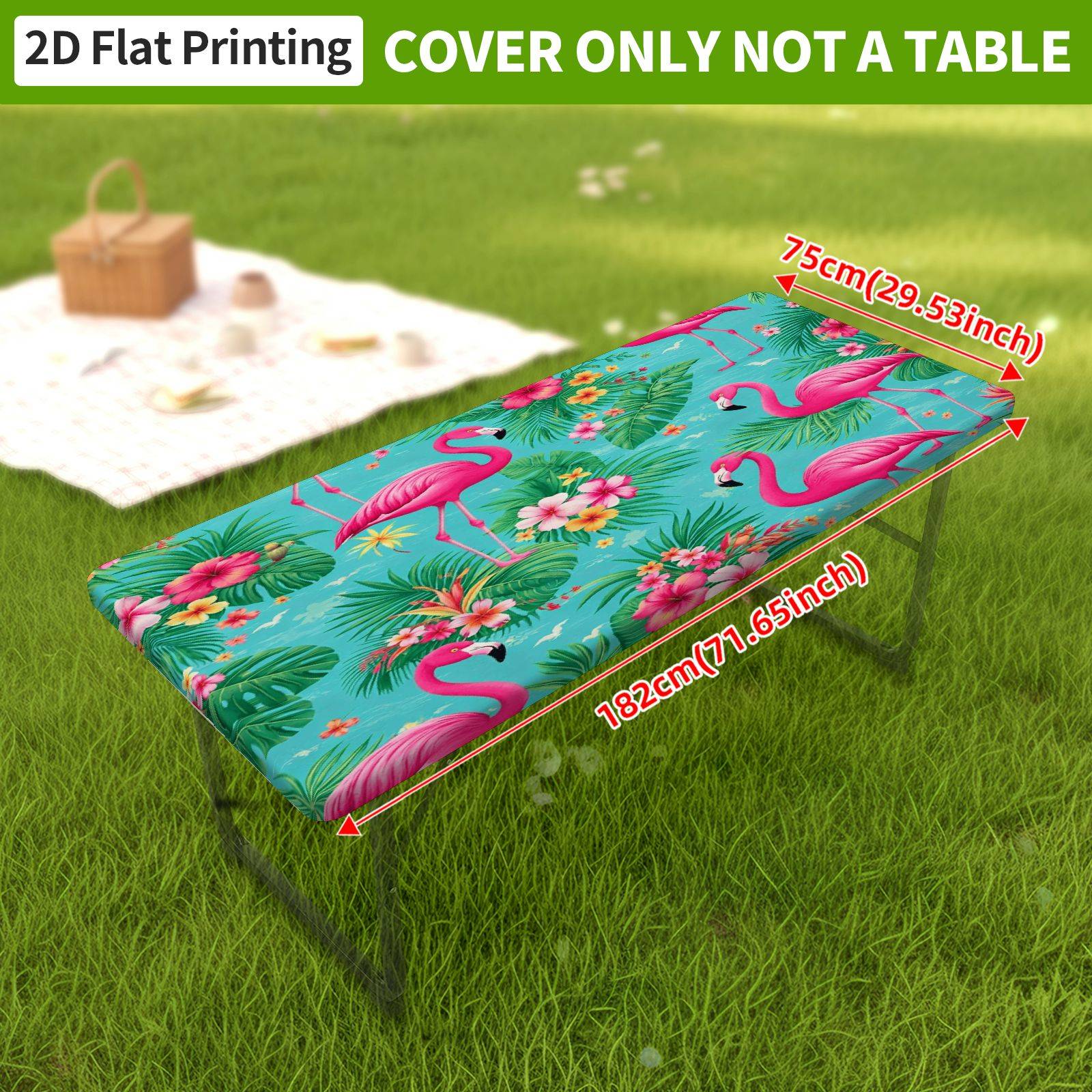TEMU 1 nappe extensible et lavable avec motif de rose et de fleurs , (SEULEMENT la nappe - LA TABLE N'EST PAS INCLUSE), nappe rectangulaire pour