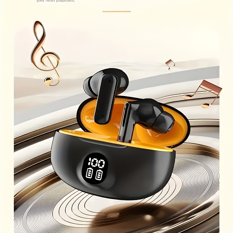 LAN XUN 2025 New Generation Wireless Earbuds- Earbud Headphones with LED Display, Hi-Fi HD Stereo Sound, sweat-resistant Design for Sports, Music, and Gaming, In-Ear Design, Advanced Technology, Wireless Connectivity, and Rapid USB Charging, Monster Earbuds, Wireless Headphone, Wireless Earbuds Noise Cancelling, Headphones Wireless Noise Cancelling, Button Headphones Wired, Gaming Earbuds, Sports Earbuds, Sleek Design, Modern Earbuds, Premium Audio, Highquality Sound,