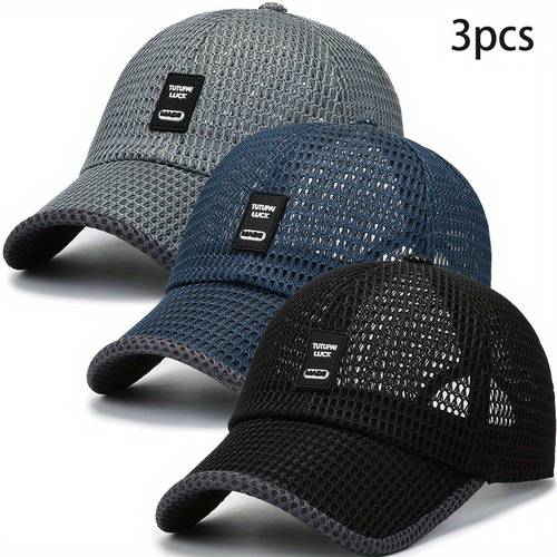 3pcs summer sun shading duckbill cap outdoor breathable sports baseball cap travel fishing camping gift cap
