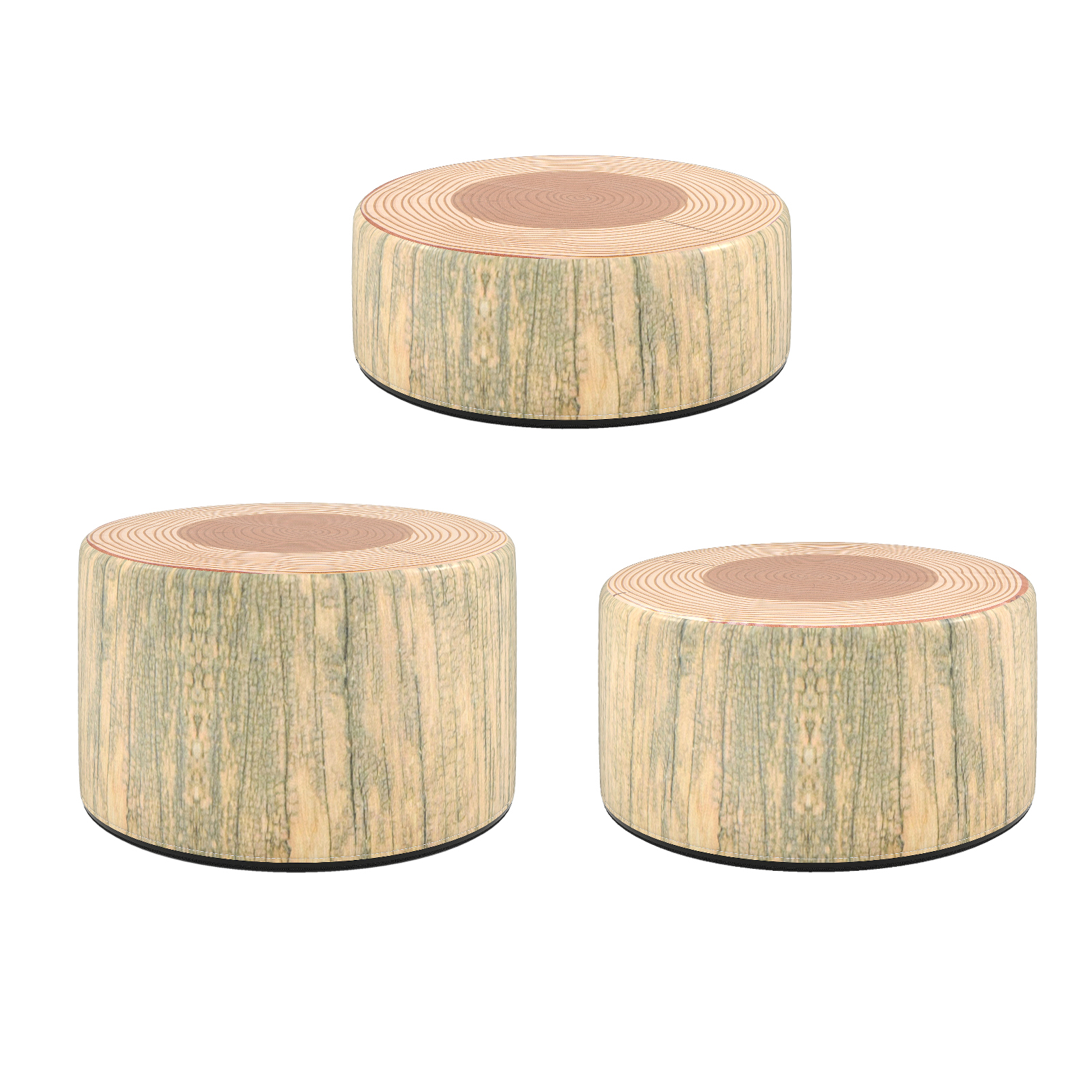 Image of 3pcs Tree Table And Chair Sets, Kids Floor Cushions With Wood Printing Nature Decoration And Different , Flexible Seating For Classroom Home