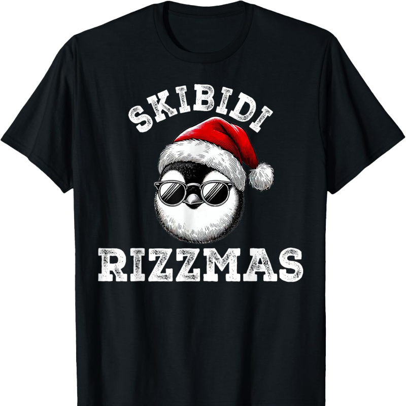 

1pc Skibidi Rizzmas Christmas T-shirt, , , Regular Fit, , Tee For