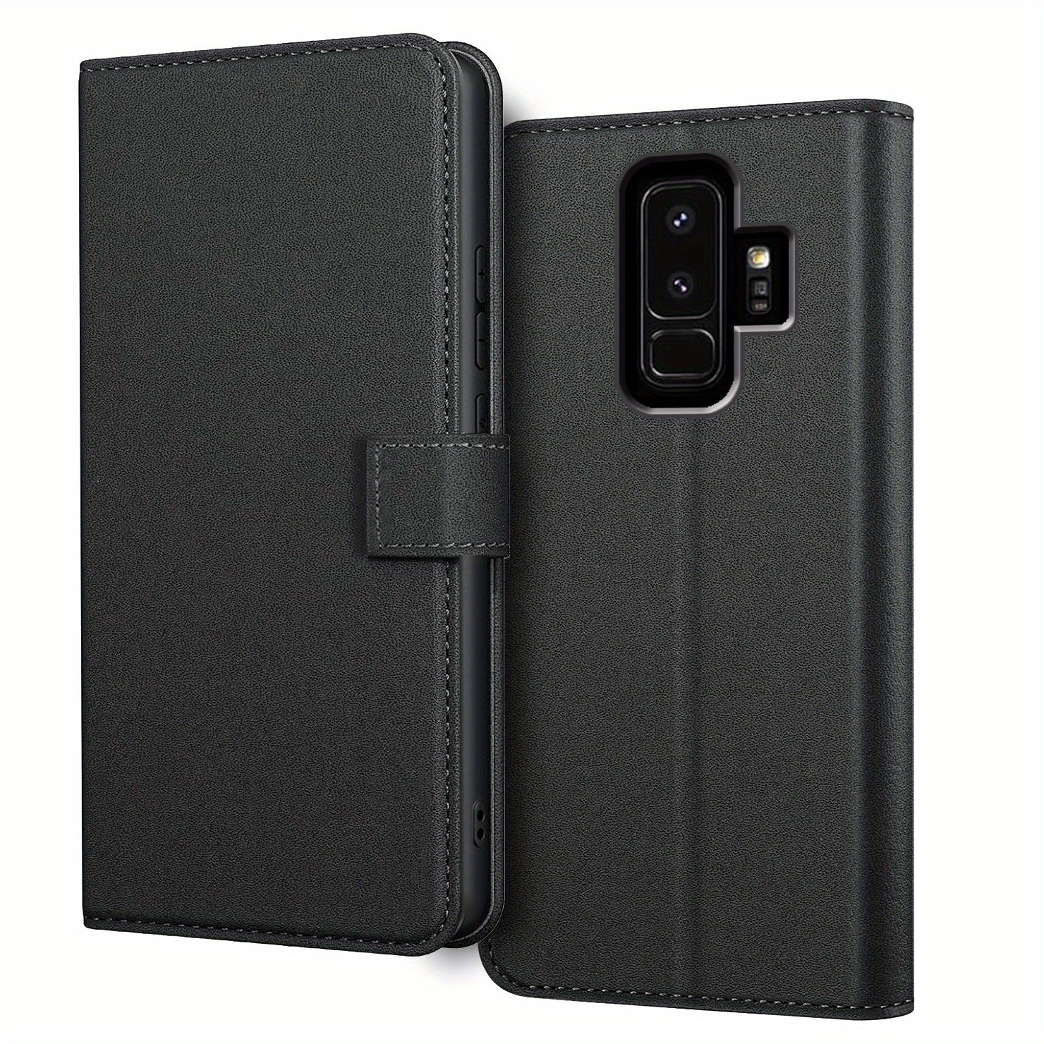 TEMU Phone Case: For For Galaxy S9 / S9  / S9 Plus Case With Kickstand Pu Leather Card Slot Flip Protective Phone Case Cover