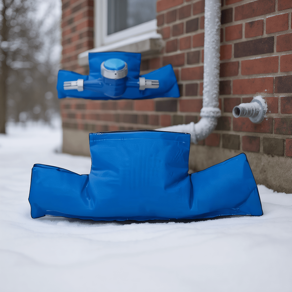 Image of Single Household Water Meter Insulation Cover – Winter Pipe , Sturdy Outdoor Water Meter Thermal Sleeve For Pressure Vacuum Breakers & Backflow Preventers, Perfect For Cold-weather Home Care