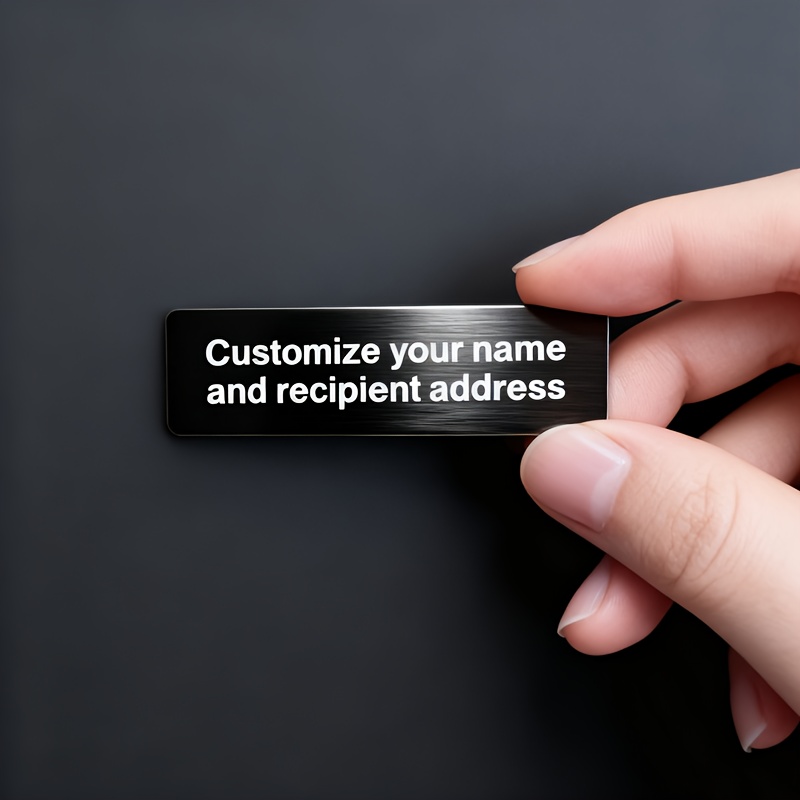 Image of Personalized Mailbox Sticker Address Plate, Supports Custom Names! Made Of Durable And Elegant Material. Strong Adhesive, Easily Sticks To Any Surface. In 3 Stylish Colors