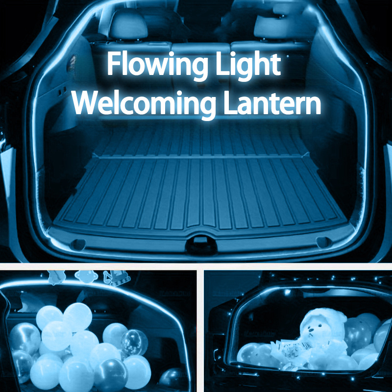 1pc car new led multi color trunk atmosphere light with scanning and   light mode suitable for   models lighting camping multi scene applications warm and romantic gifts     Product details 4