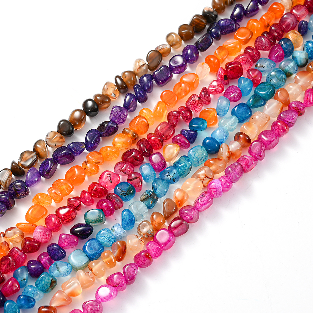 Natural Stone Beads Irregular Agate Multicolor Loose Beads Set