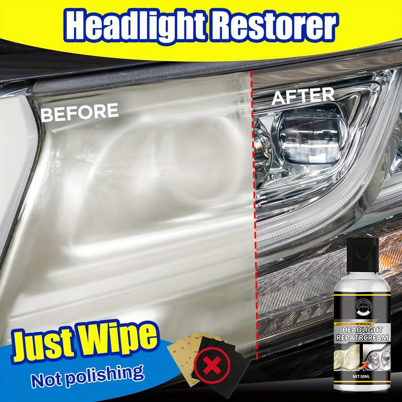 

Headlight Restoration Kit - For Oxidation, Yellowing & Scratches - Easy-to-use Polishing Compound For All Vehicles - High-quality Pvc Material