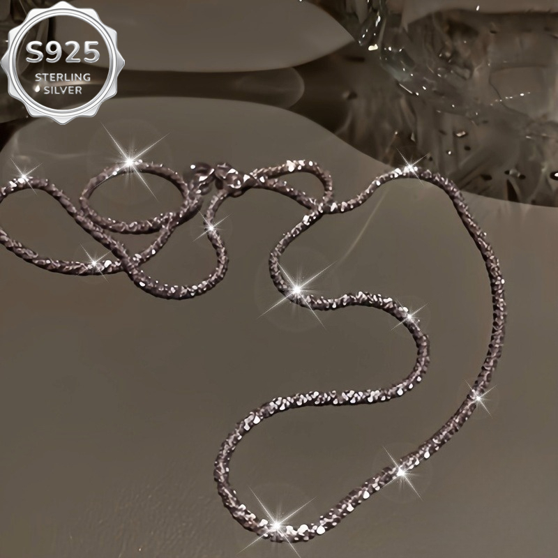 TEMU This Necklace Of S925 Sterling Silver And Comes With A Shiny Chain. The Length Is Adjustable, Ranging From 18 To 24 Inches. Its Suitable For Men