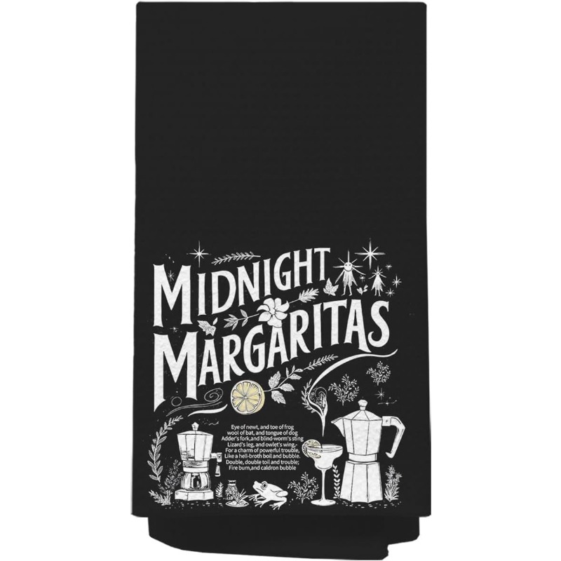 TEMU 1pc 's Margarita Kitchen Dish Towel, Suitable For Kitchen And Dish Drying - -themed With Margarita Print, Machine Washable, Suitable For