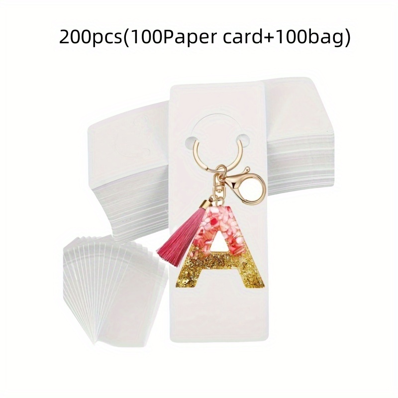 TEMU 200pcs (100pcs Cartes et 100pcs Sacs)/400/800/1600pcs Carte d'emballage de bijoux et combinaison de sacs de protection, moitié cartes d' et