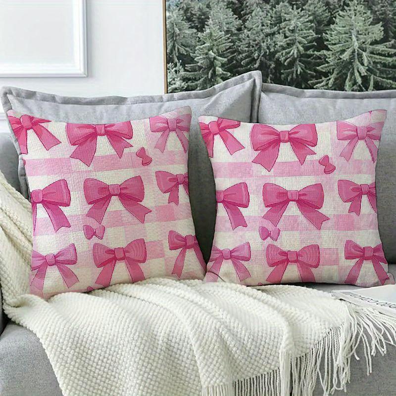 geometric bow pillow bowknot reversible throw Temu New Zealand
