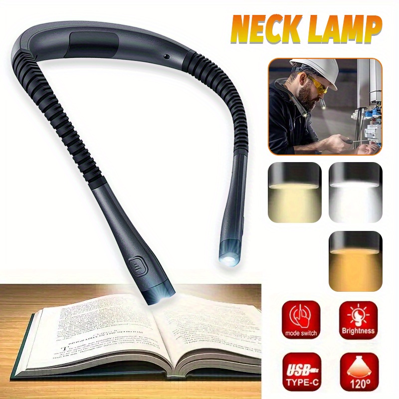 ZVD-Liseuse Lampe de Lecture de Cou - Rechargeable Lampe Lecture au Li... pas cher