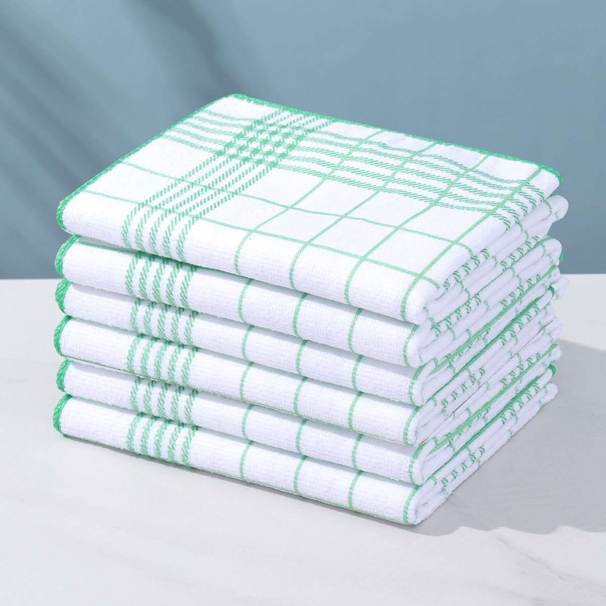 a set of 6   absorbent and lint free dishcloths large size 40 60cm ideal for   suitable for coffee machines   in   checkered and plaid kitchen towels   kitchens and dining rooms kitchen supplies Product details 6