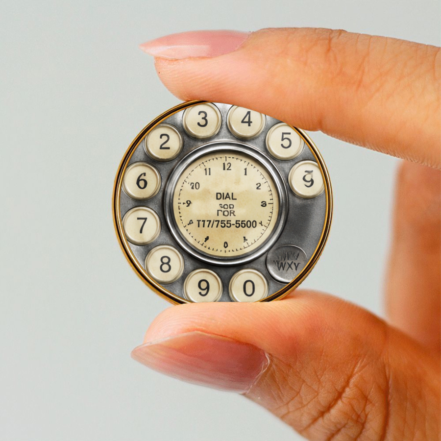 TEMU 1pc Rotary Dial Brooch Telephone Brooch Vintage Brooch Nostalgia Brooch 1brooch Pin Badge Accessories Birthday Gifts Anniversary Gifts Suitable