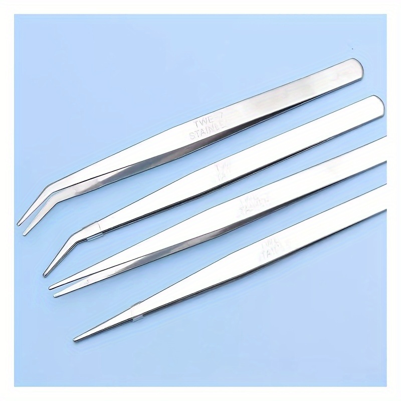 6pcs Stainless Steel Sewing Machine Pliers - Durable And Precise - Bent Tip Scissors, Straight Tip Scissors, Stainless Steel Bending Scissors - Perfect For Enthusiasts