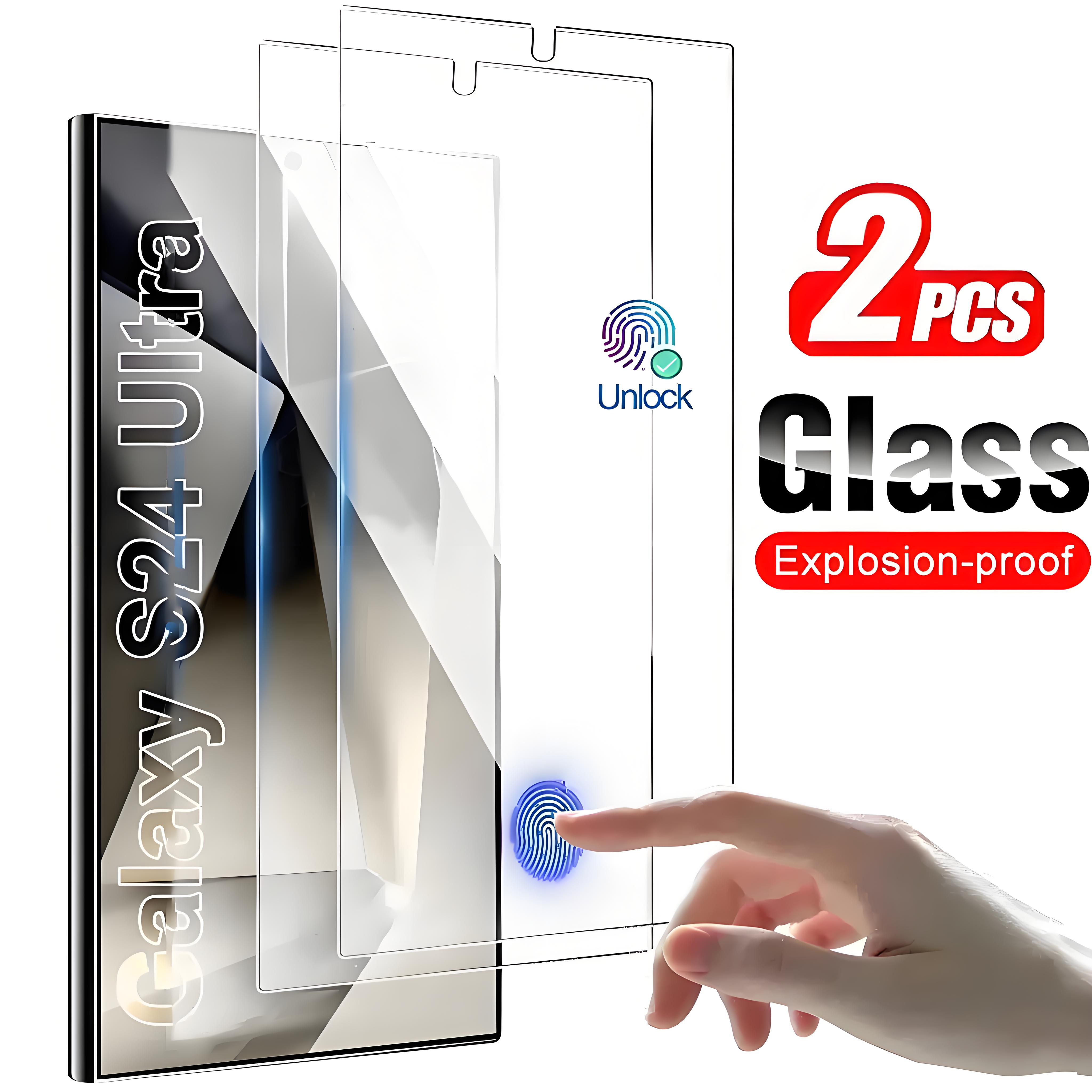 

2-pack Tempered Glass Screen Protector S24 Ultra/s23/s22/s21/s20/s23 Fe/a51/a52/a53/a54/a55, Anti-scratch, 9h Hardness, Compatible