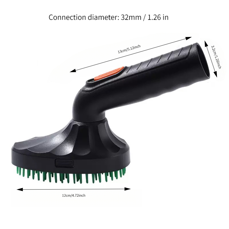 E-shop 32 mm Durchmesser, weiche Borsten, Tierhaarentfernungsbürstenkopf für Staubsauger - Tierhaarentfernungsbürsten-Zubehör, ideal für Hundebesitzer,