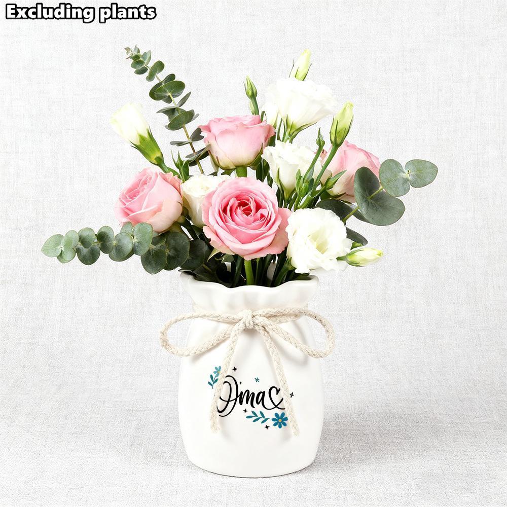 TEMU Flowerpot White Vases For Flowers - Ideal Geschenk For Oma On Birthday, Mother's Day, Christmas - Table Center Pieces Decor, Home Decor, Rustic