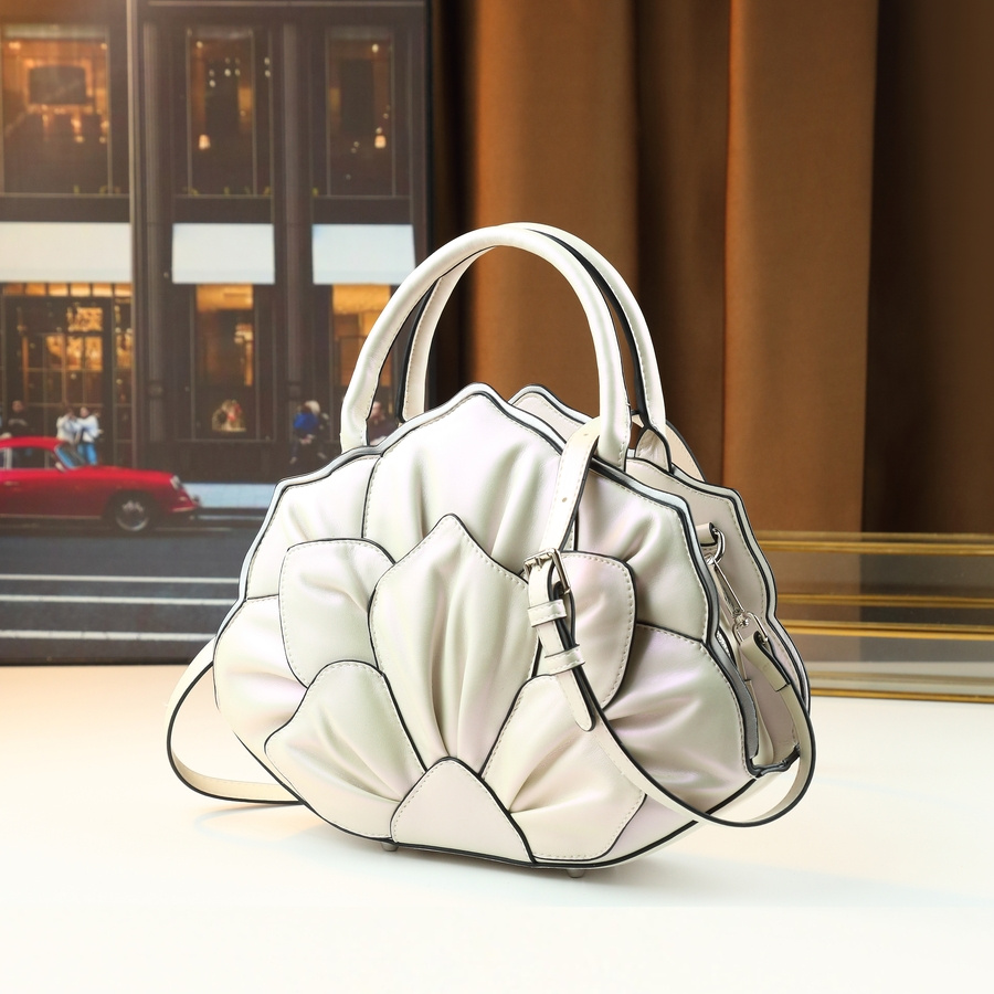Meela & Jack Women's Elegant Floral-like handbag - Luxury Purse with Zipper Closure, Detachable Strap - White Everyday & Formal Bag for Women, Wedding, Office, Party - European Collection, Wedding Tote, Sophisticated Design, Highquality Finish, Fashionable Accessory, Bridal Accessory