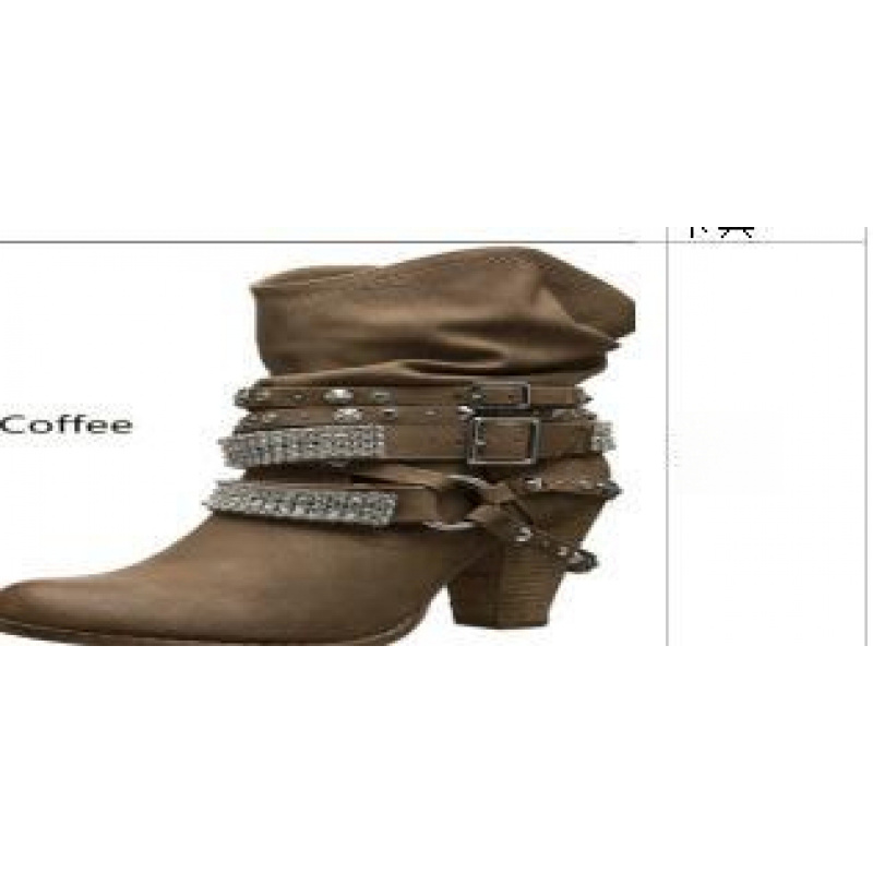 Women'S Fall Winter European And American Round Toe Ankle Boots Chunky High Heel Fashion Rivet Boots, Women Shoes - Image 8
