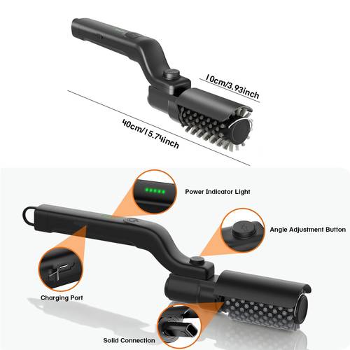 electric cleaning brush rechargeable grill and griddle brush electric bbq grill brush cordless grill cleaner rotating scrubber suitable for grates outdoor kitchen gadgets