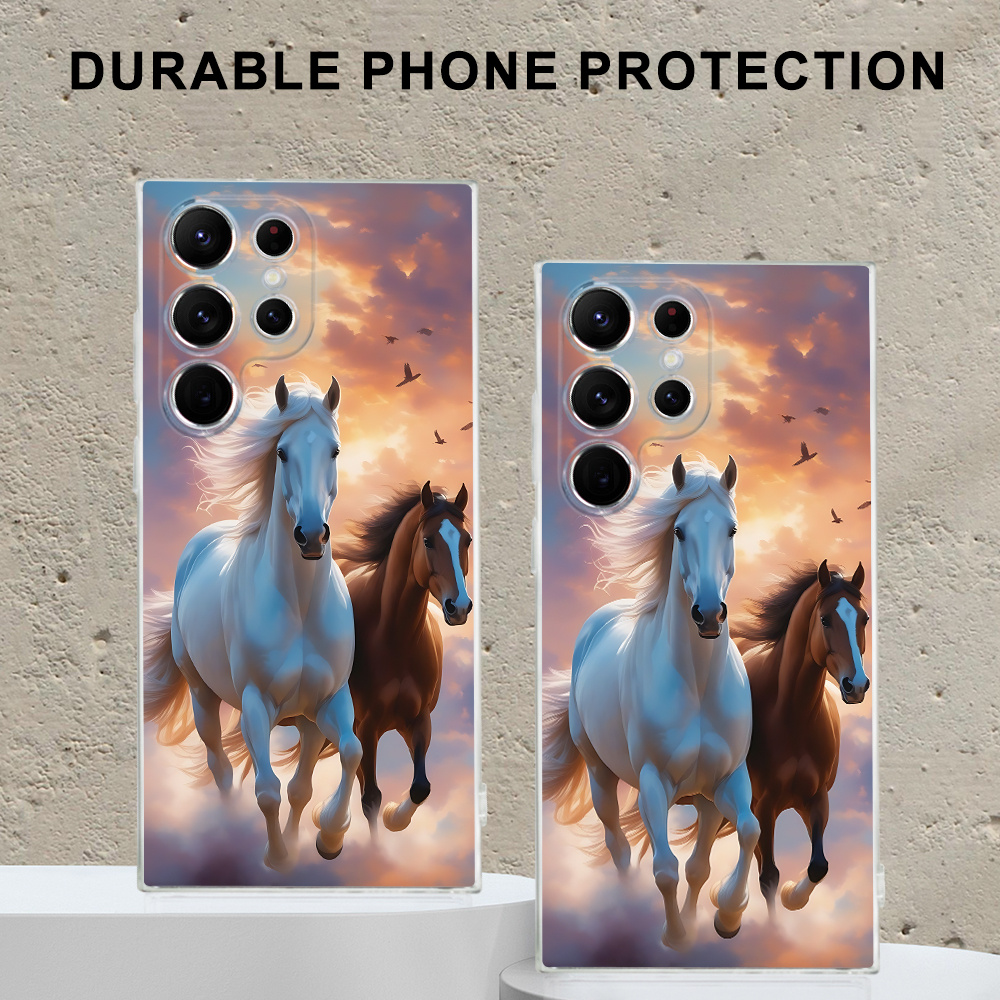 

Coque de téléphone mobile en TPU originale avec un design de cheval au , adaptée aux téléphones Samsung A05/A15/A14/A13/A52/A23/A53/A54/S23/A32/A25/S20/S21/S24/Fe/Uhd/4G/5G