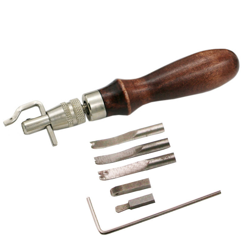 Diy Tools Professional Leathercraft Adjustable Stitching Crease Leather Handmade Practical Sewing Digger Manual