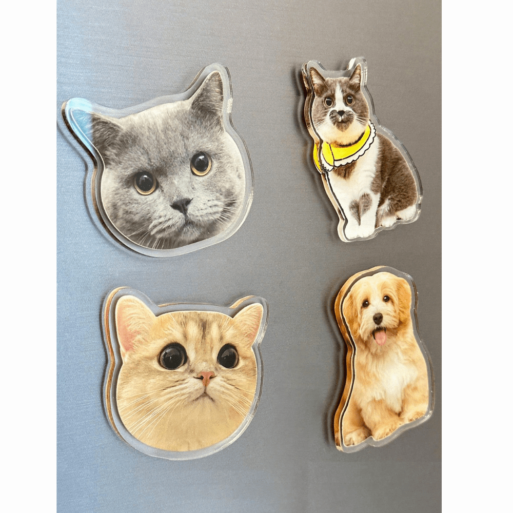 TEMU 1pc/3pcs/5pcs Custom Photo Acrylic Refrigerator Magnet, Custom Gift, Custom Birthday Gift, Personalized Home Decor, Custom Refrigerator Magnet