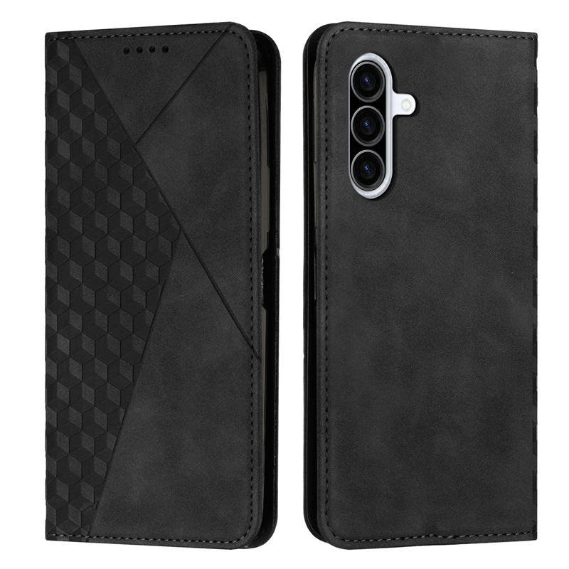 TEMU Phone Case: Diamond Pattern Synthetic Leather Wallet Phone Case, Compatible With Galaxy A27 5g, Featuring 3 Card Slots And Magnetic Closure,