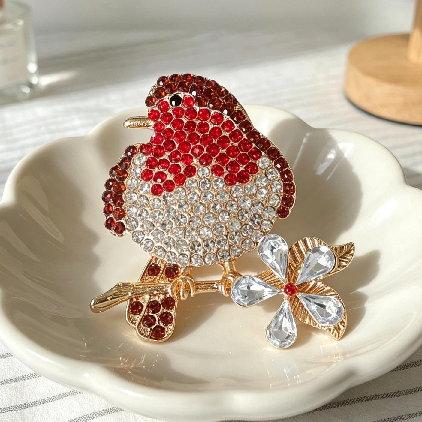 TEMU 1pc Vintage Bird- Brooch, Versatile Women's Accessory For Parties And Daily Wear, Suitable As A Gift For A Lover Or Mother