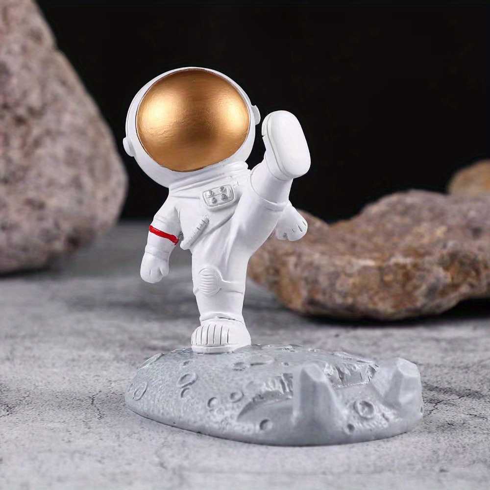 1pc Creative Astronaut Mobile Phone & Tablet Holder - Durable Abs Material, Fun Cartoon Design With Dynamic Astronaut Figurine, Home, Office & Online Classes, Astronaut Decor