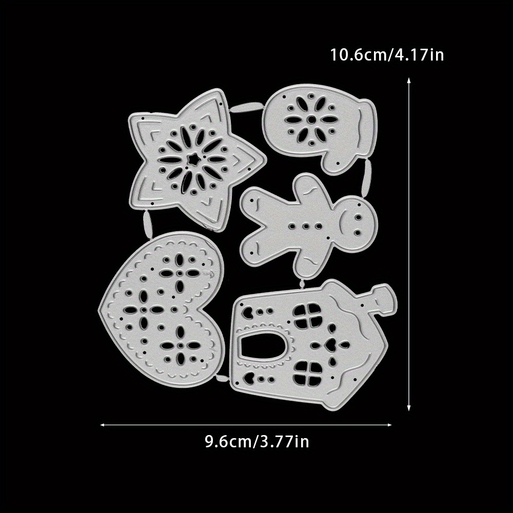 Image of Winter Lovely Glove Stars House Love Metal Cutting Dies For Decorating Diy Album Greeting Card Diary Card Embossing Crafts Cutting Dies