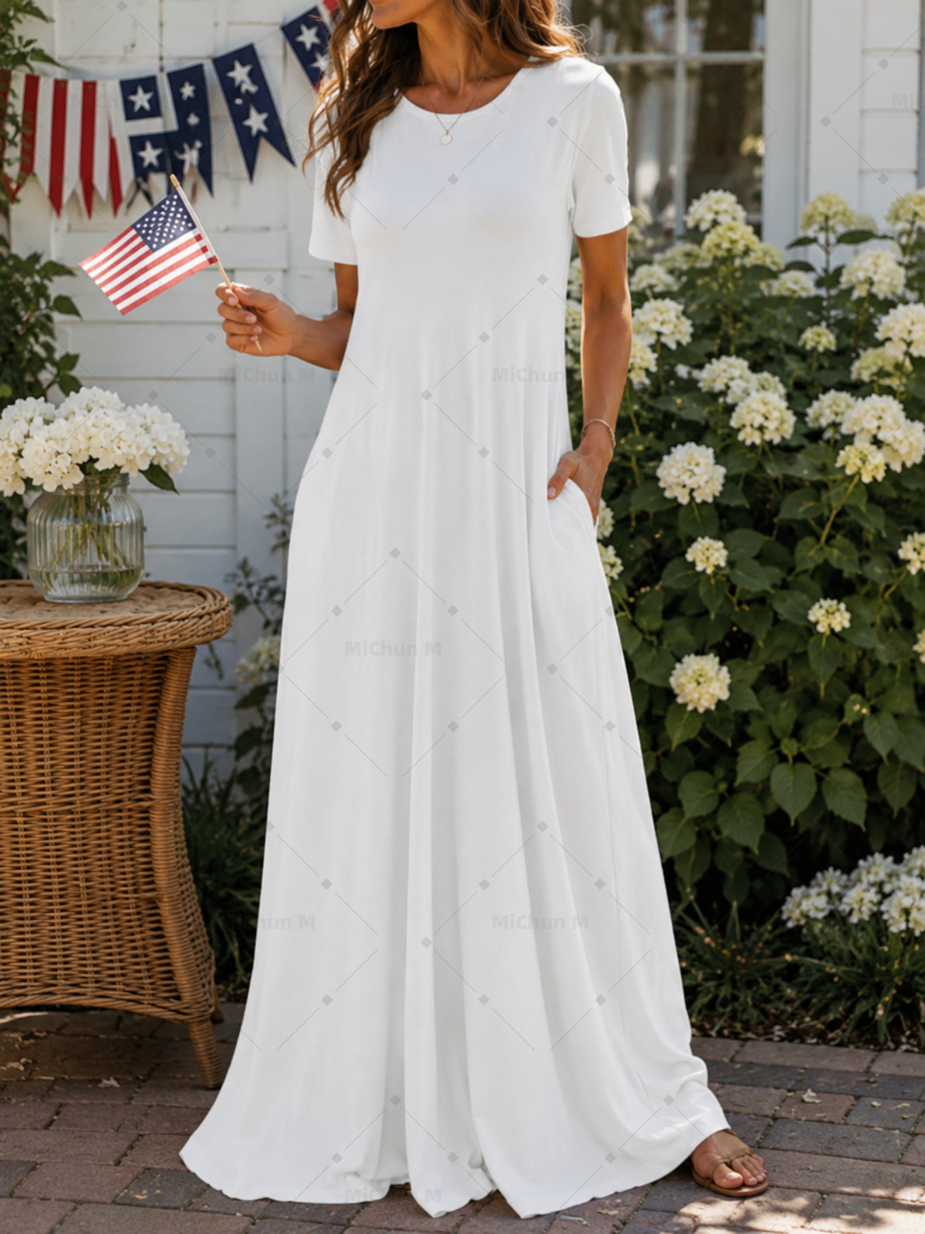 long white dress sold on Temu United States