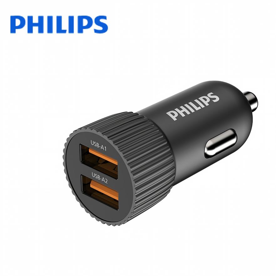 TEMU Dlp4521b/73 36w Max Dual Usb-a Car Charger, 18w Per Port Fast Charging Car Lighter Adapter For Phone Tablet