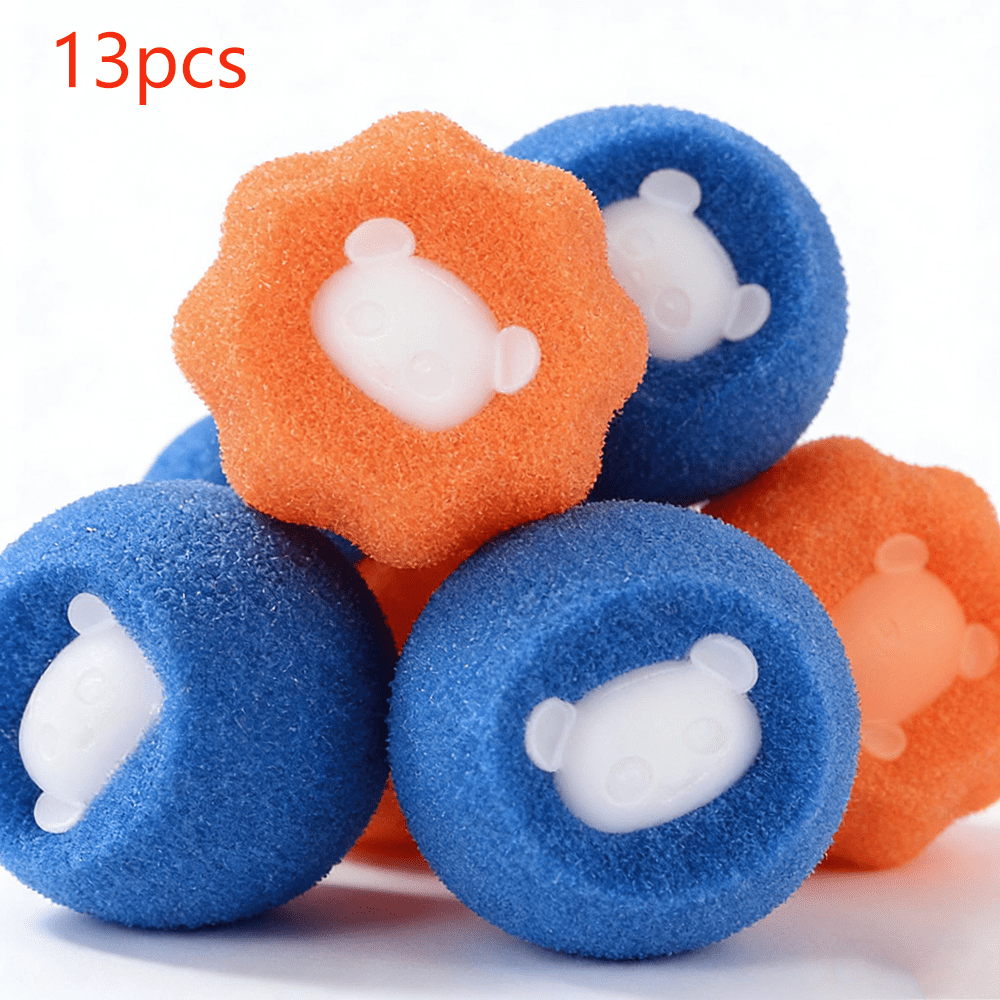 TEMU 13-pack Reusable Pet Hair Removal Laundry Balls - Lint And Fur Catchers For Washers And Dryers - Anti-clog Cleaning Balls For Cat And Dog Hair -