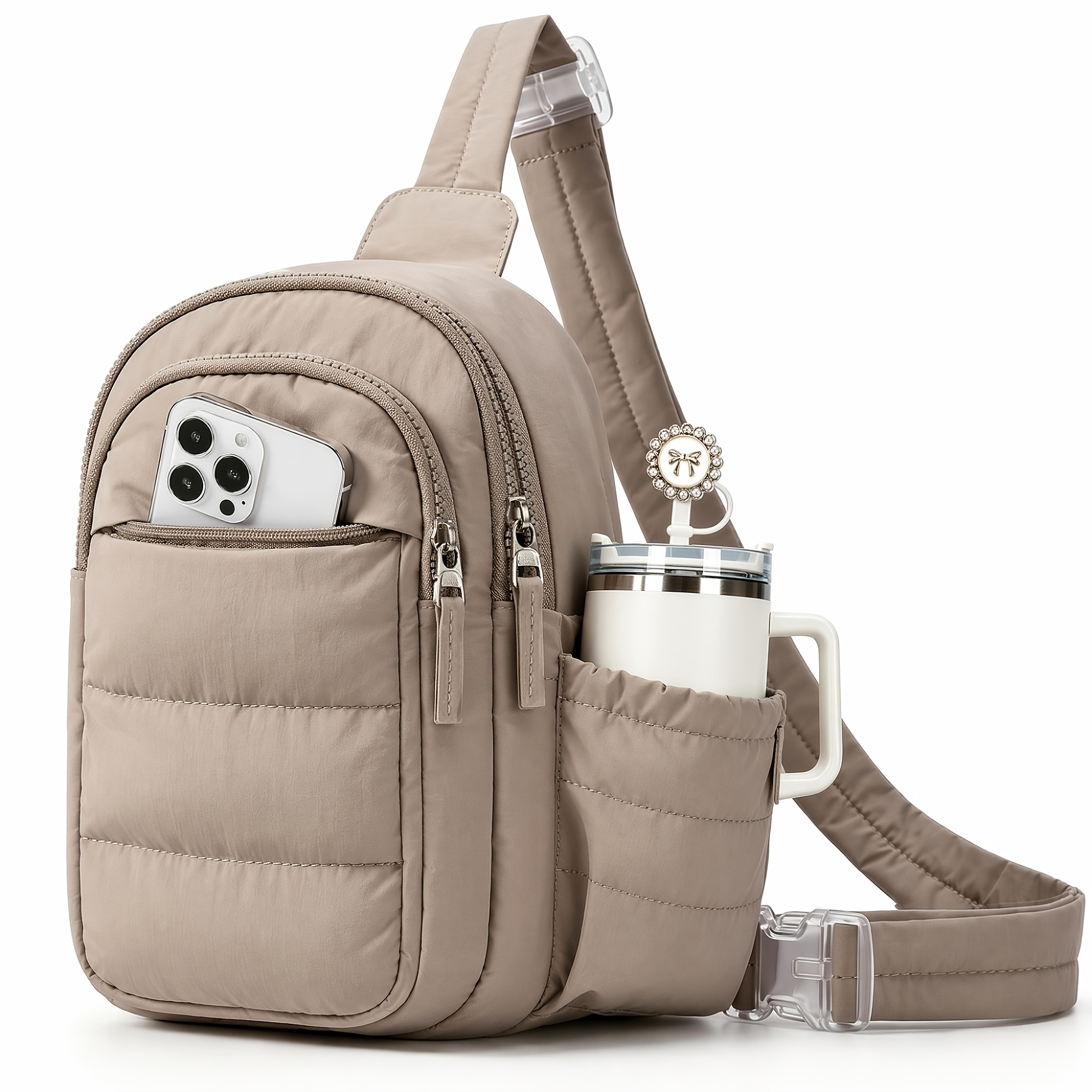 Multi-Functional Shoulder Bag Crossbody Bag with Multiple Pockets