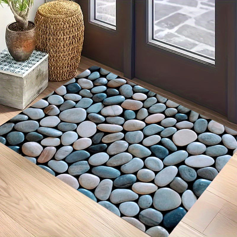 TEMU 1pc Pebble Pattern Large Floor Mat, Suitable For Kitchen Floor Mats, Bathroom Floor Mats, Living Room Floor Mats, Bedroom Floor Mats, Outdoor