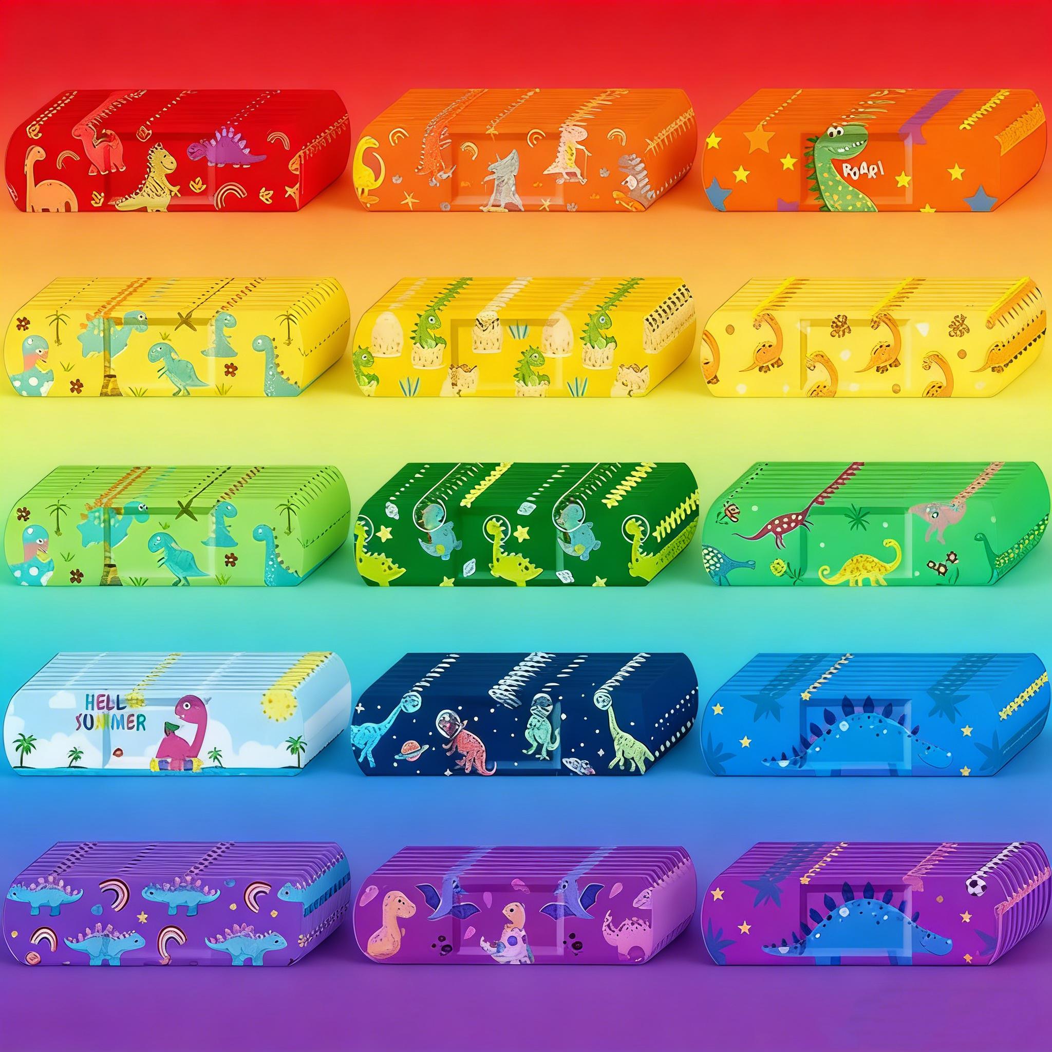 15/30pcs Cute Cartoon PE Elastic Bandages with Vibrant Animal Designs