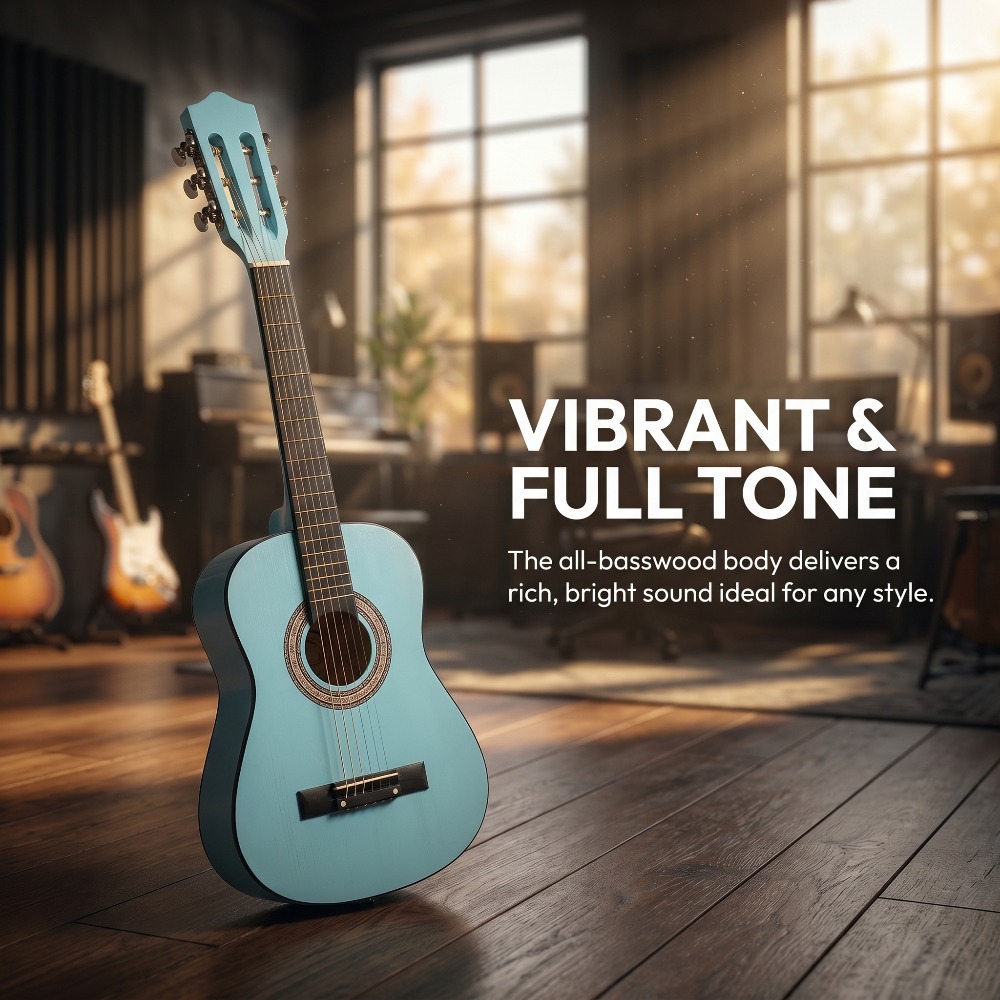 30 Inch Acoustic Guitar for Adults Round Body Basswood, Light... product image 5