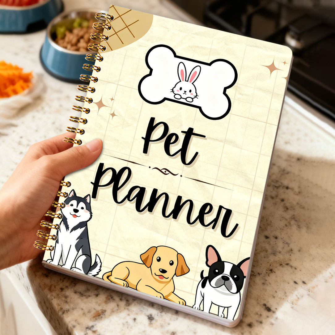 TEMU 1 Pet Health Management Planner | Full- For Your Pet | -themed Pet | Detailed Management For Pet Diet Plans / Health Records / | Universal Pet