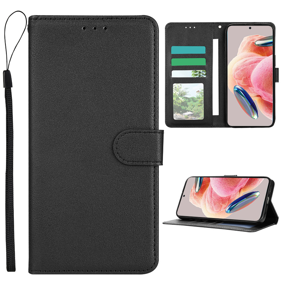 Husă pentru telefon: Portofel cu slot pentru carduri, ramă foto, suport, curea de mână, flip magnetic, din piele artificială de înaltă calitate, pentru Xiaomi Redmi Note 13 Pro 12S 11 11S 10 9 8T 7 14C 13C 12 12C 10C 9A 9C 9T Poco X6 C75 C65 M6 Pro X5 M5s 14T 13T, husă rezistentă la șocuri, portcard