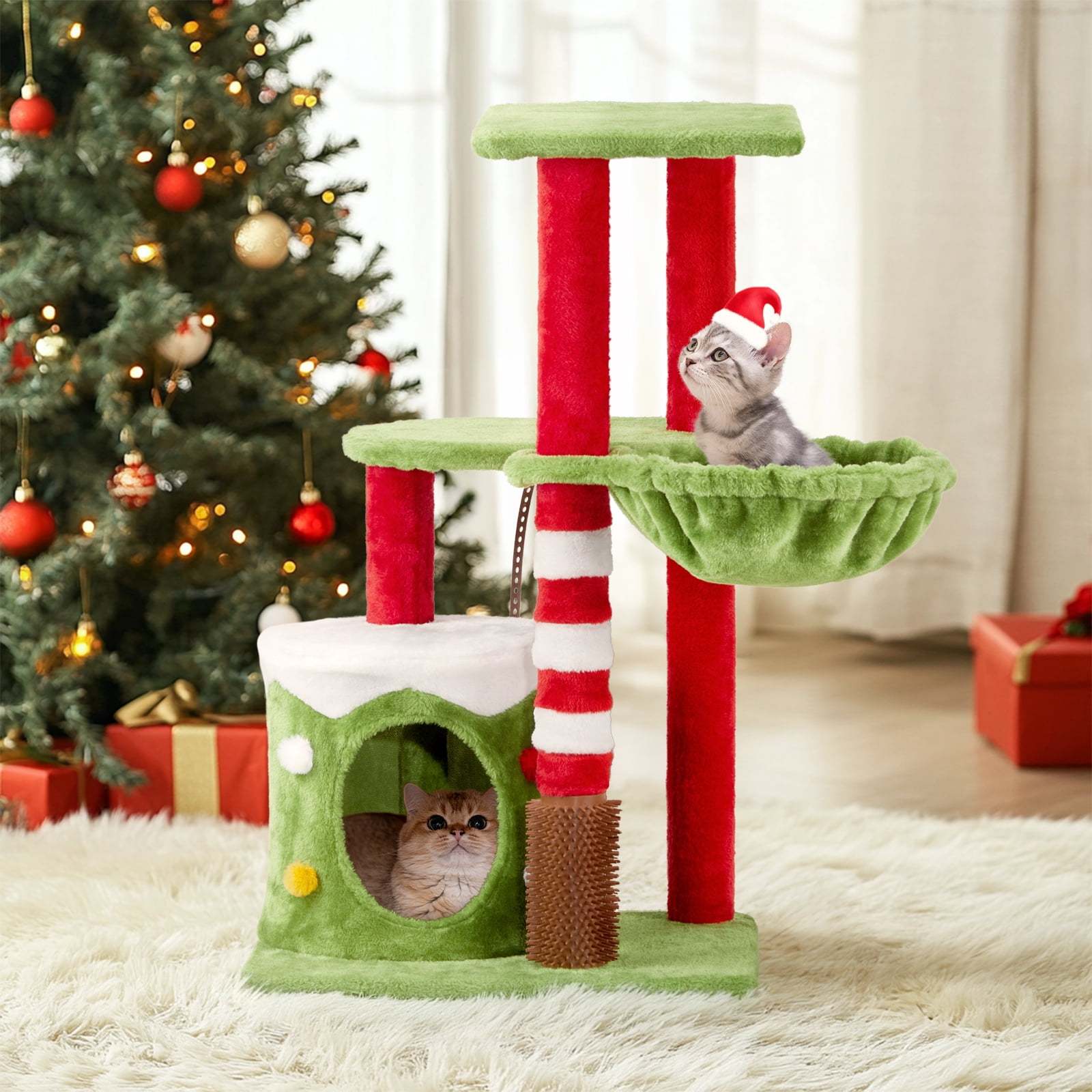 

Leadzm Christmas Cat , Pvc , Scratching , , And Accessories, For , - Cat House & Activity