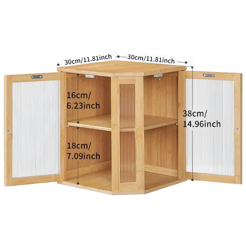 TEMU Bamboo Wood 2-tier Bread Storage Box With A Door For Kitchen Organization